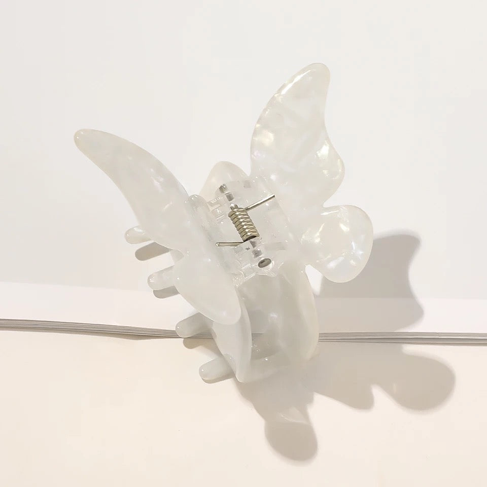 White Butterfly Hair Clip